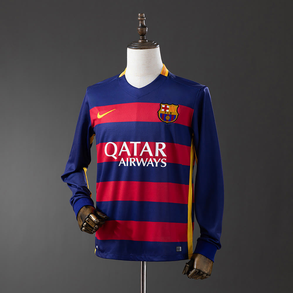 Camisola Barcelona 201516 Principal Retro de Manga Comprida