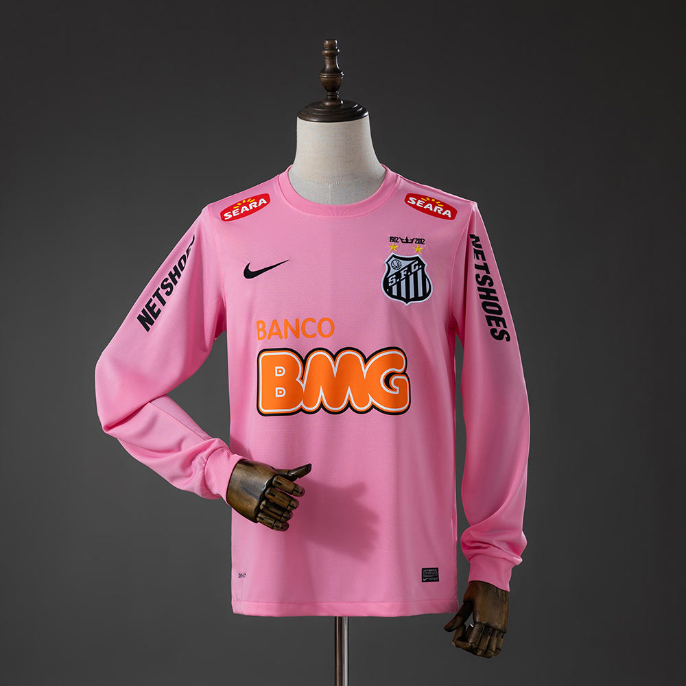 Camisola Santos 12/13 Retro Rosa Manga Longa
