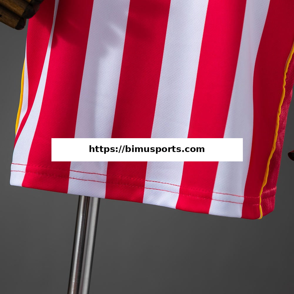 Camisola Atletico Madrid 04/05 Equipamento Infantil Principal Retro de Manga Comprida