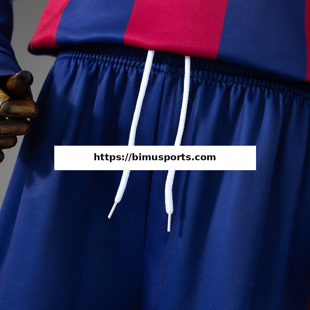 Camisola Barcelona 14/15 Principal Retro Long-Sleeve Equipamento Infantil