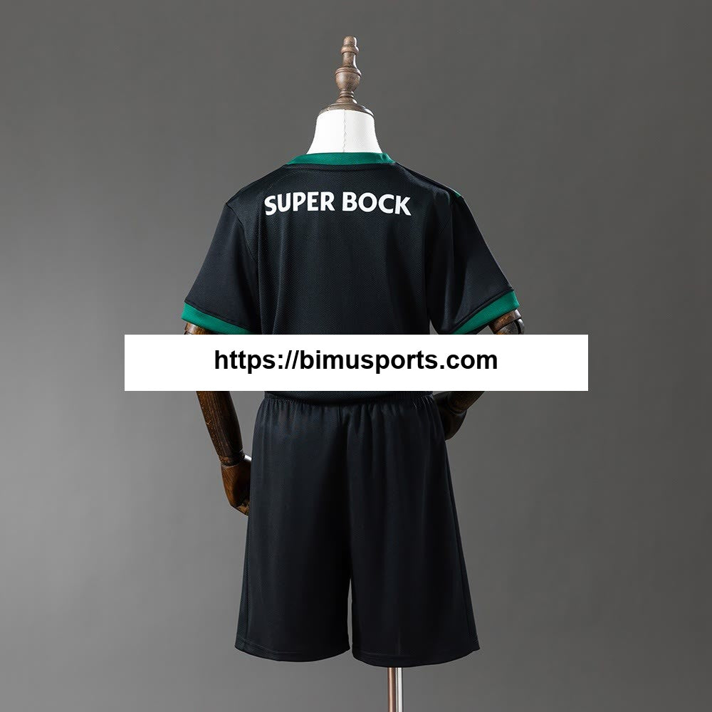 Camisola Sporting Lisbon 25/26 criança Kit Alternative Black tamanho