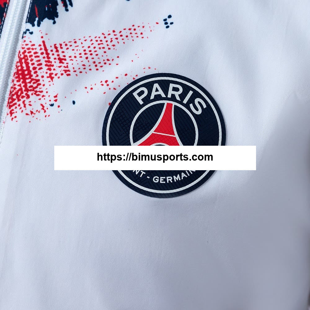 Jaqueta corta-vento reversível PSG - Branco e Marrom