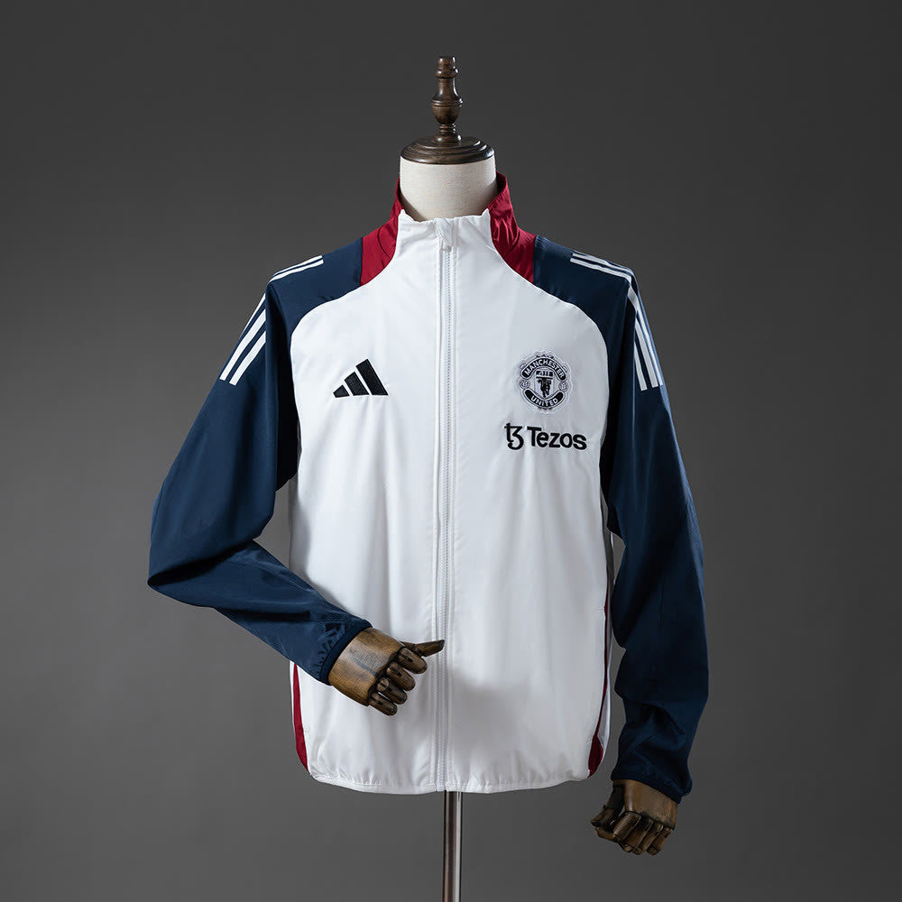 Blusão M-U - Branco e Azul Marinho