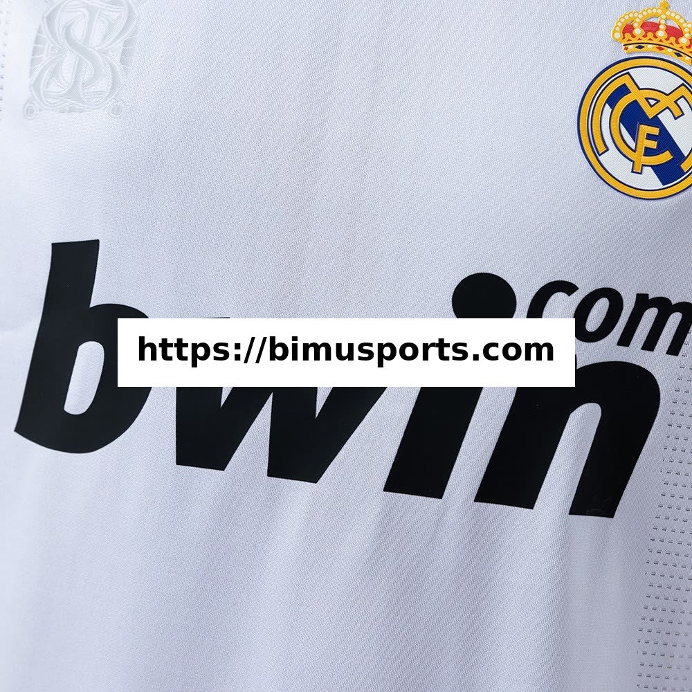 Camisola Real Madrid 09/10 Principal Versão de Jogador Retro S-3