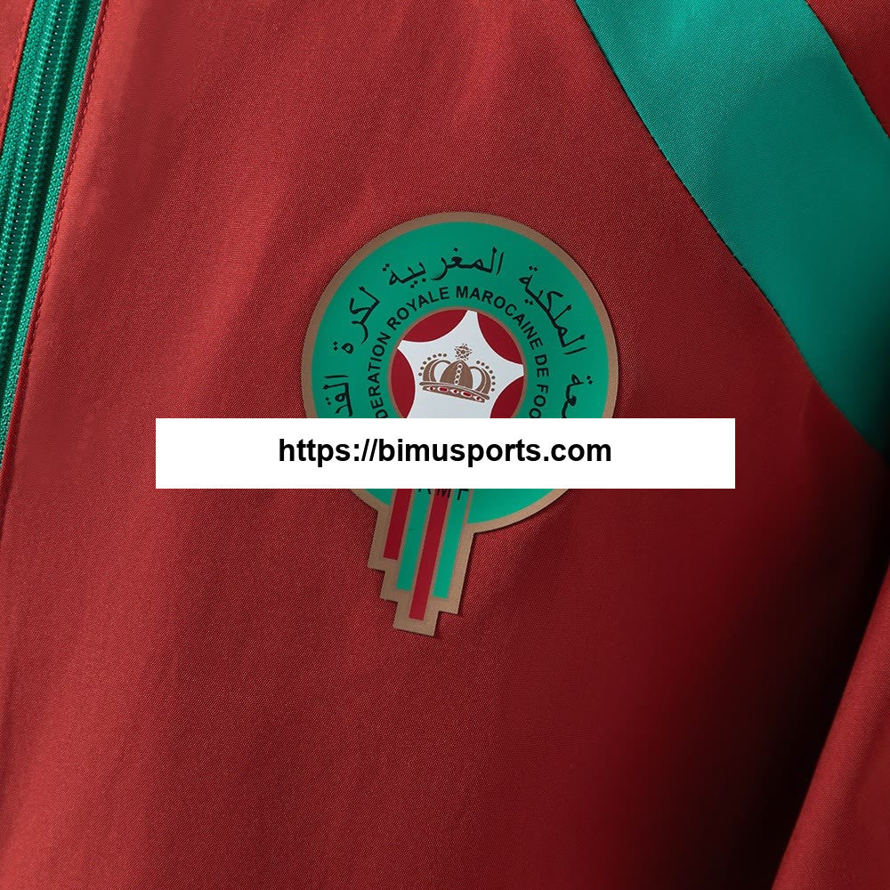 Jaqueta corta-vento reversível Marrocos 20/26 - vermelho e verde