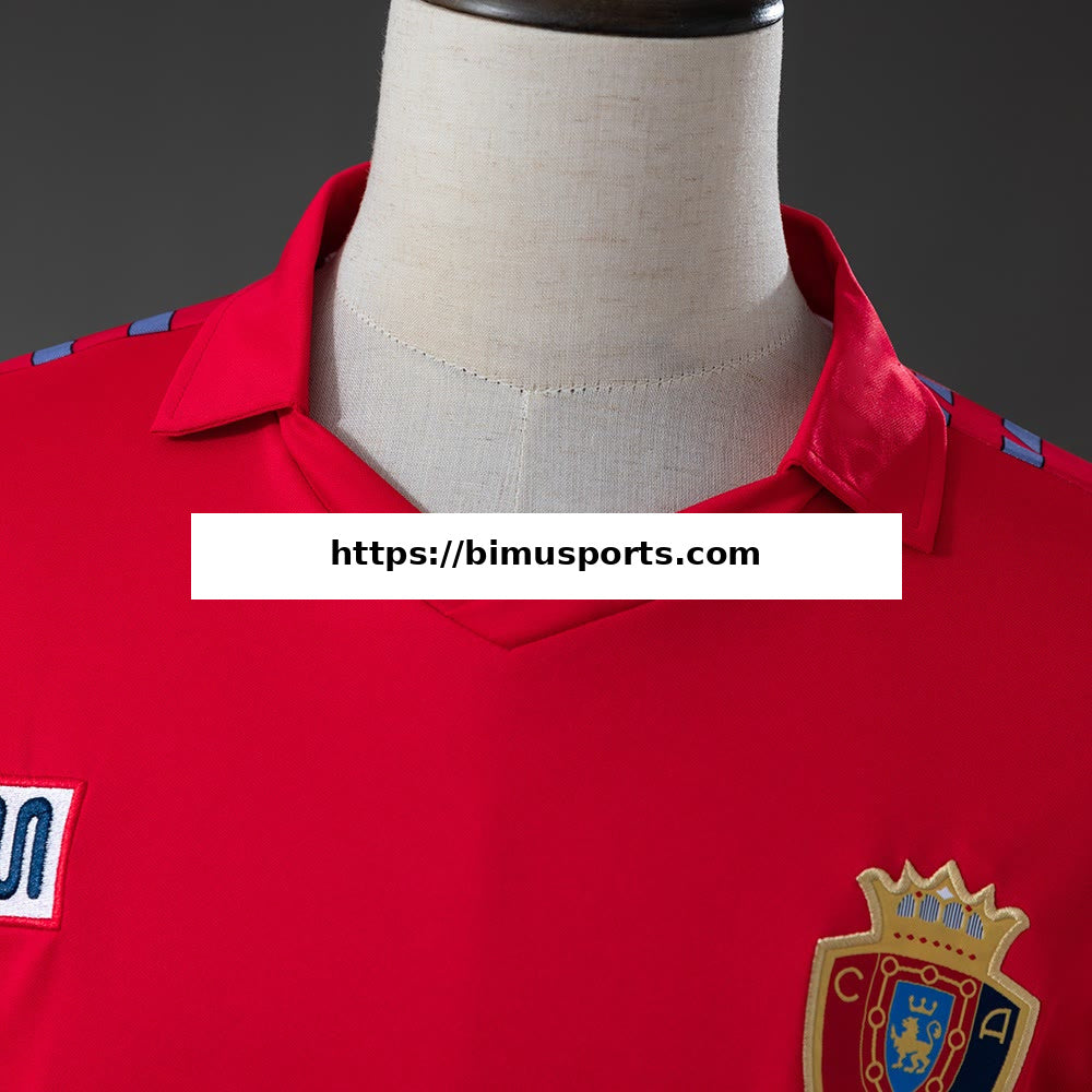 Camisola Osasuna 1983 Principal Retro de Manga Comprida