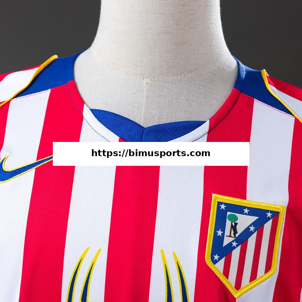 Camisola Atletico Madrid 04/05 Principal Retro de Manga Comprida