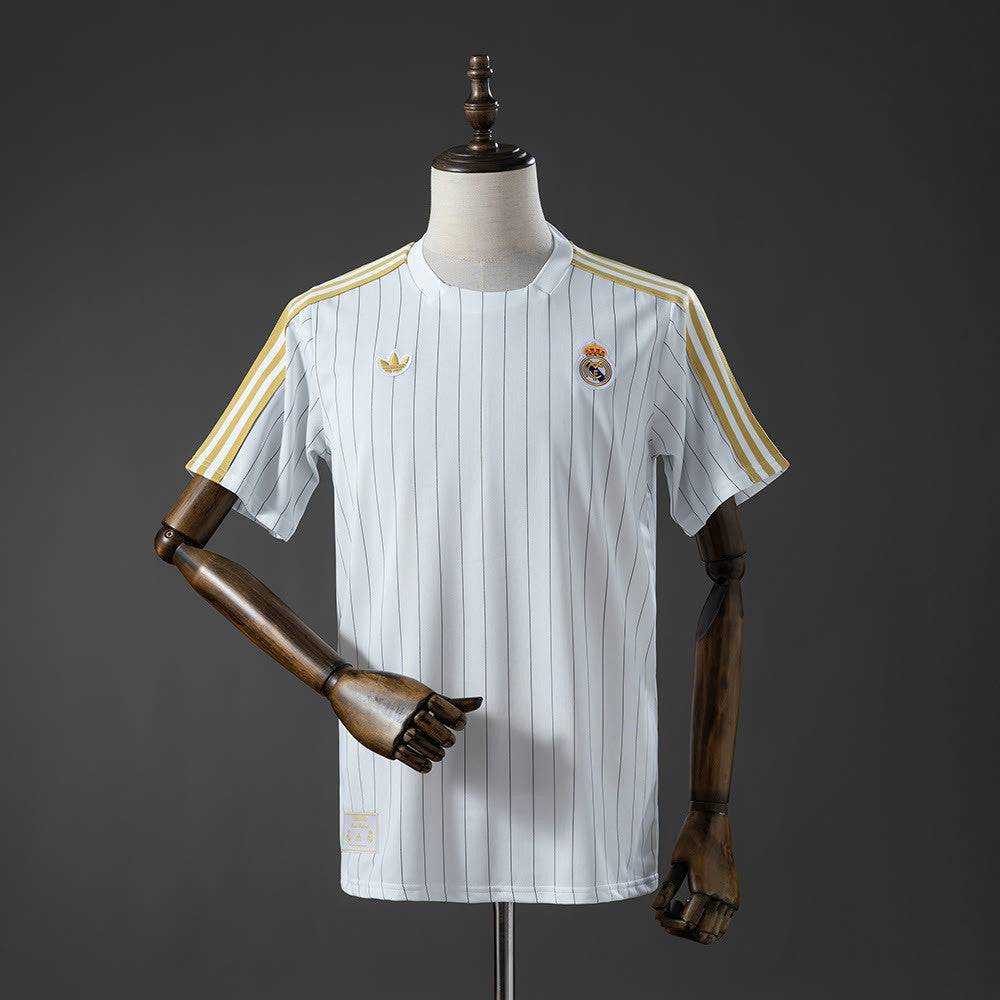 Camisola Real Madrid Terrace Icons T-shirt Branco Dourado