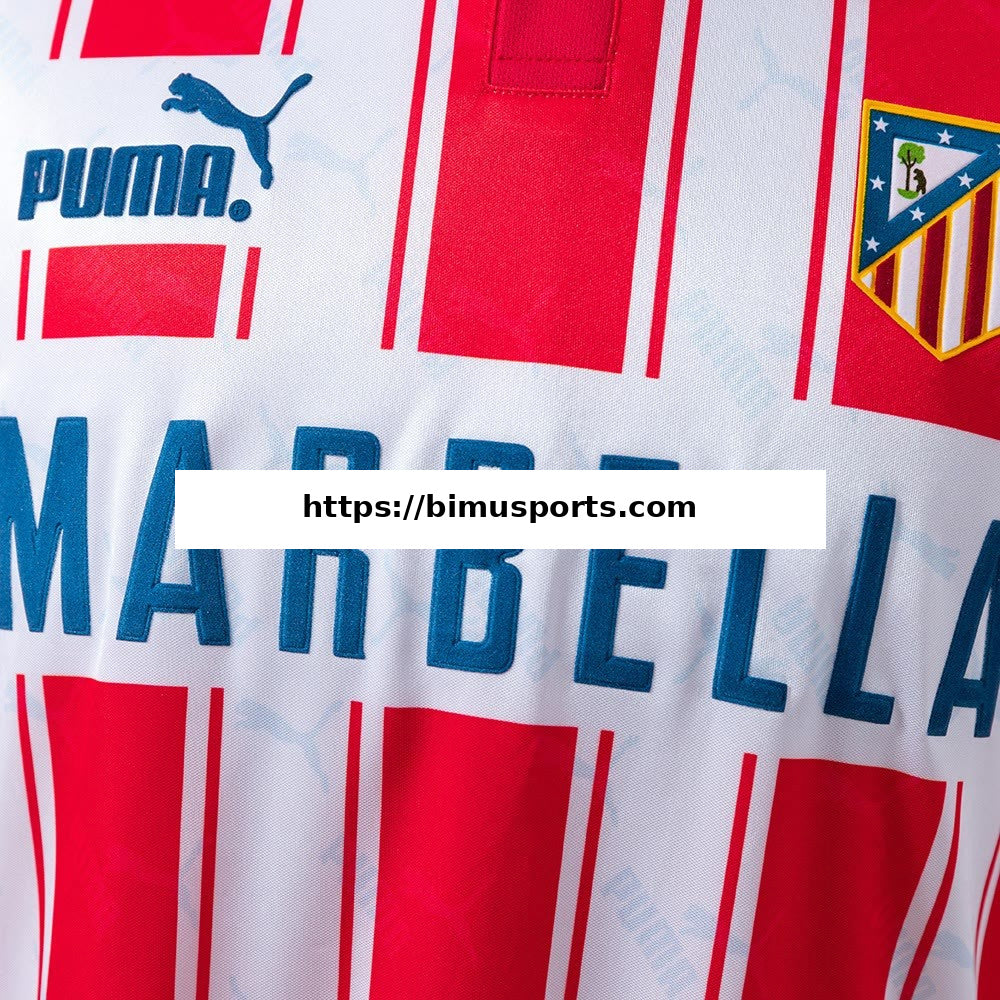 Camisola Atletico Madrid 94/95 Principal Retro de Manga Comprida