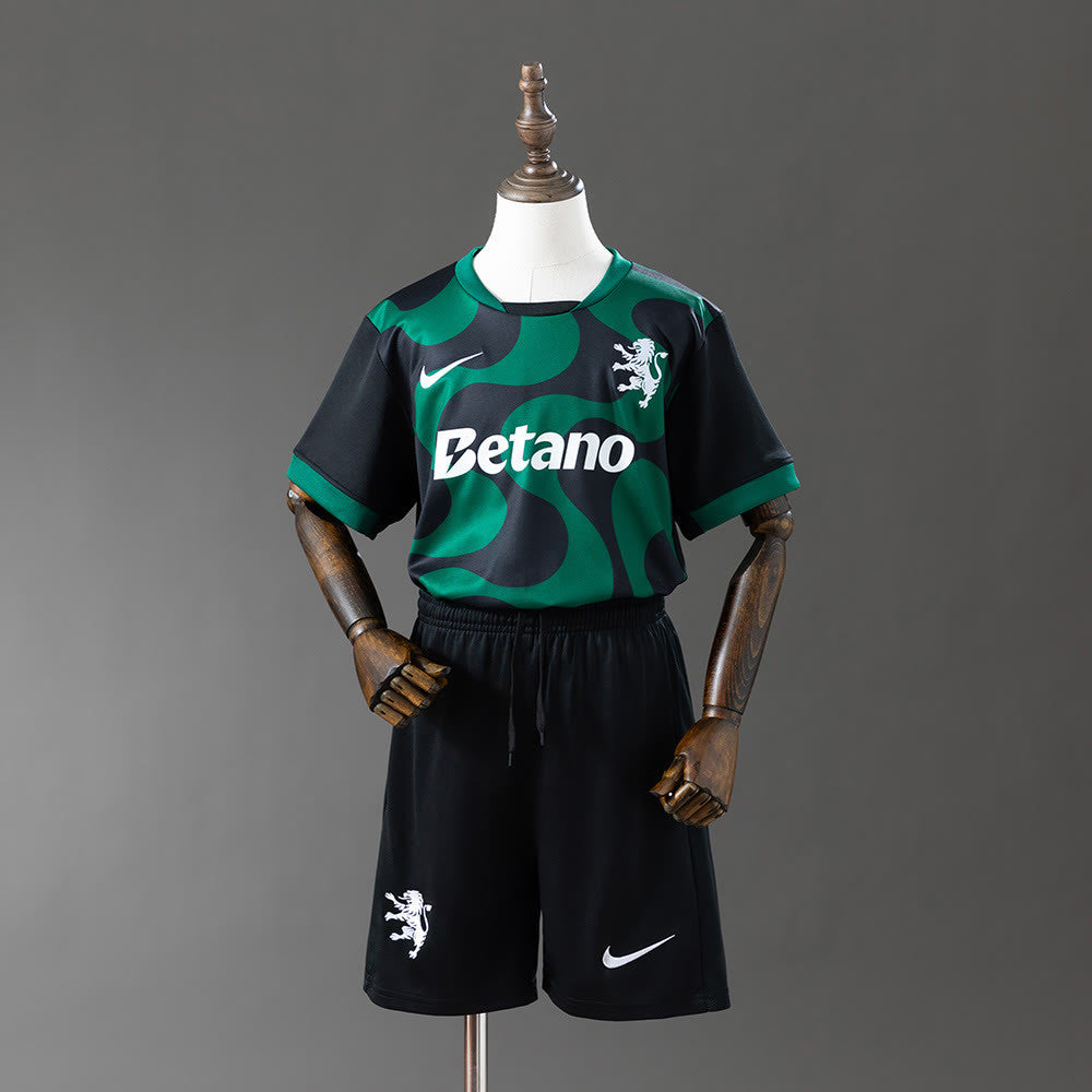 Camisola Sporting Lisbon 25/26 criança Kit Alternative Black tamanho