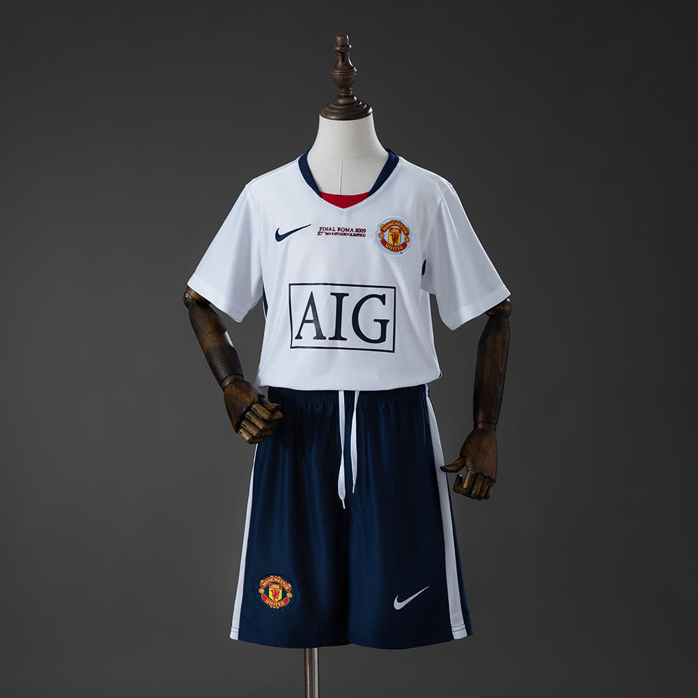 Camisola M-U 08/09 Alternativo (UEFA Champions League) retrô infantil