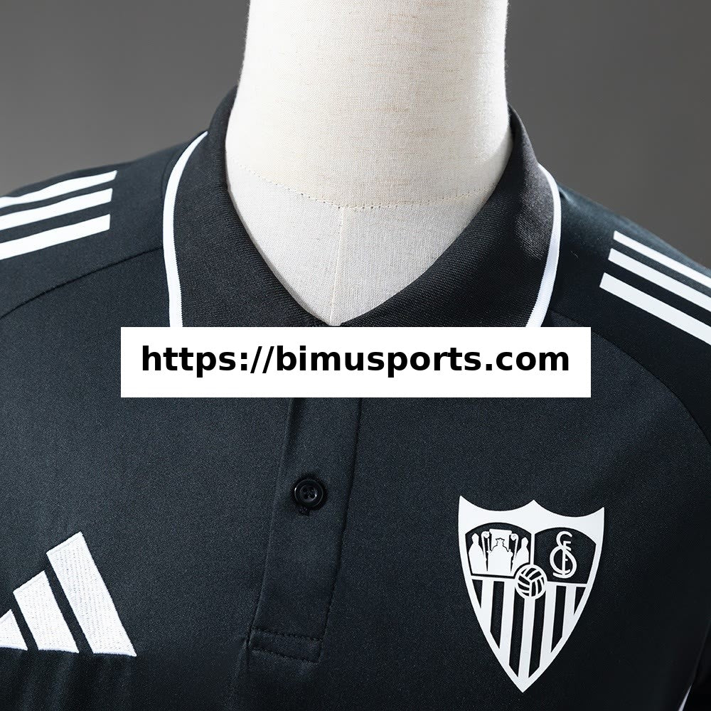 Camisola Sevilla 25/26 POLO - Preto Tamanhos
