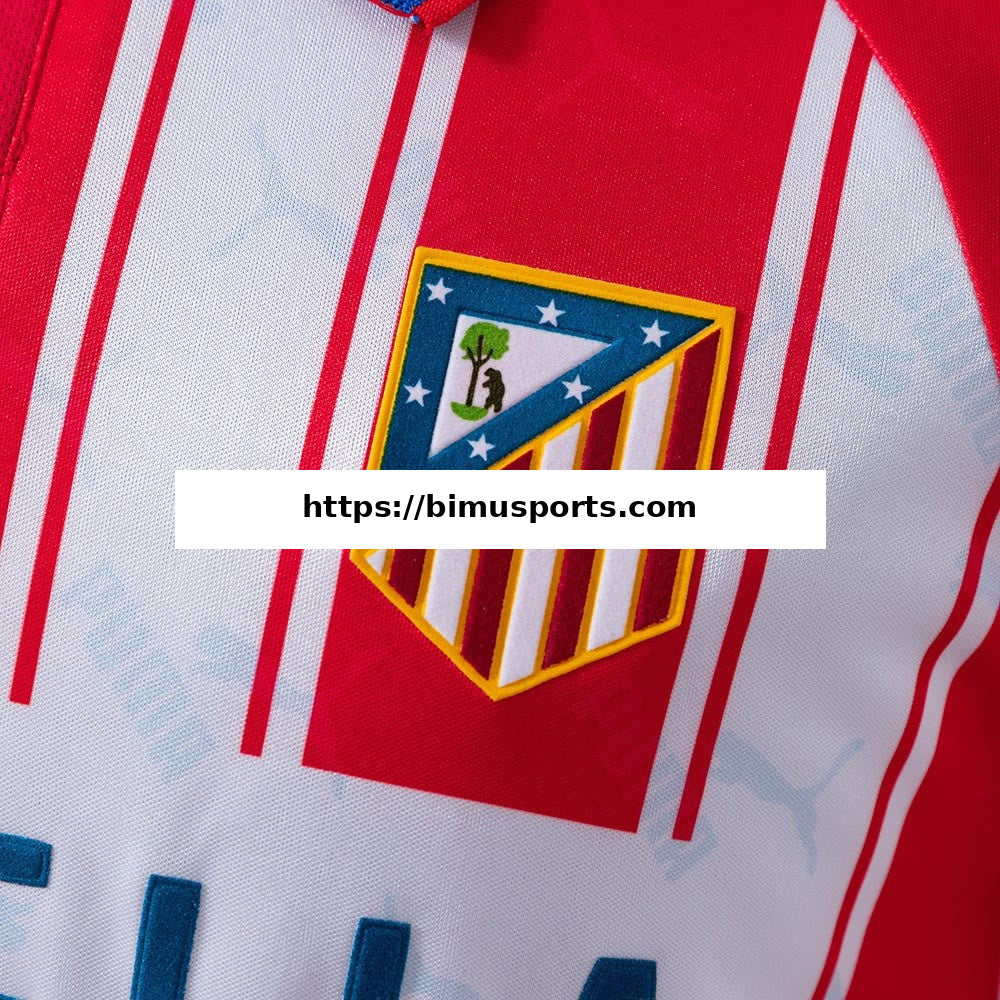 Camisola Atletico Madrid 94/95 Principal Retro de Manga Comprida