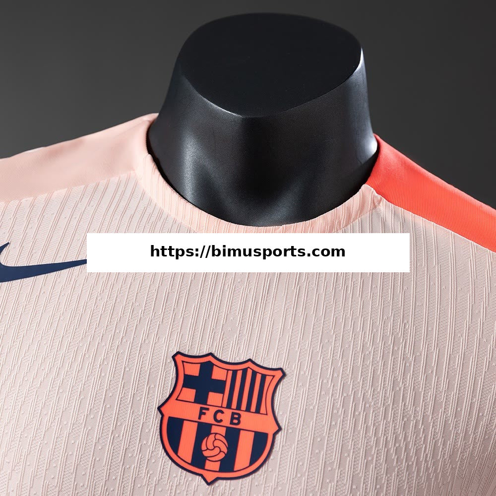 Camisola Barcelona 25/26 Treino Pré-jogo Versão de Jogador