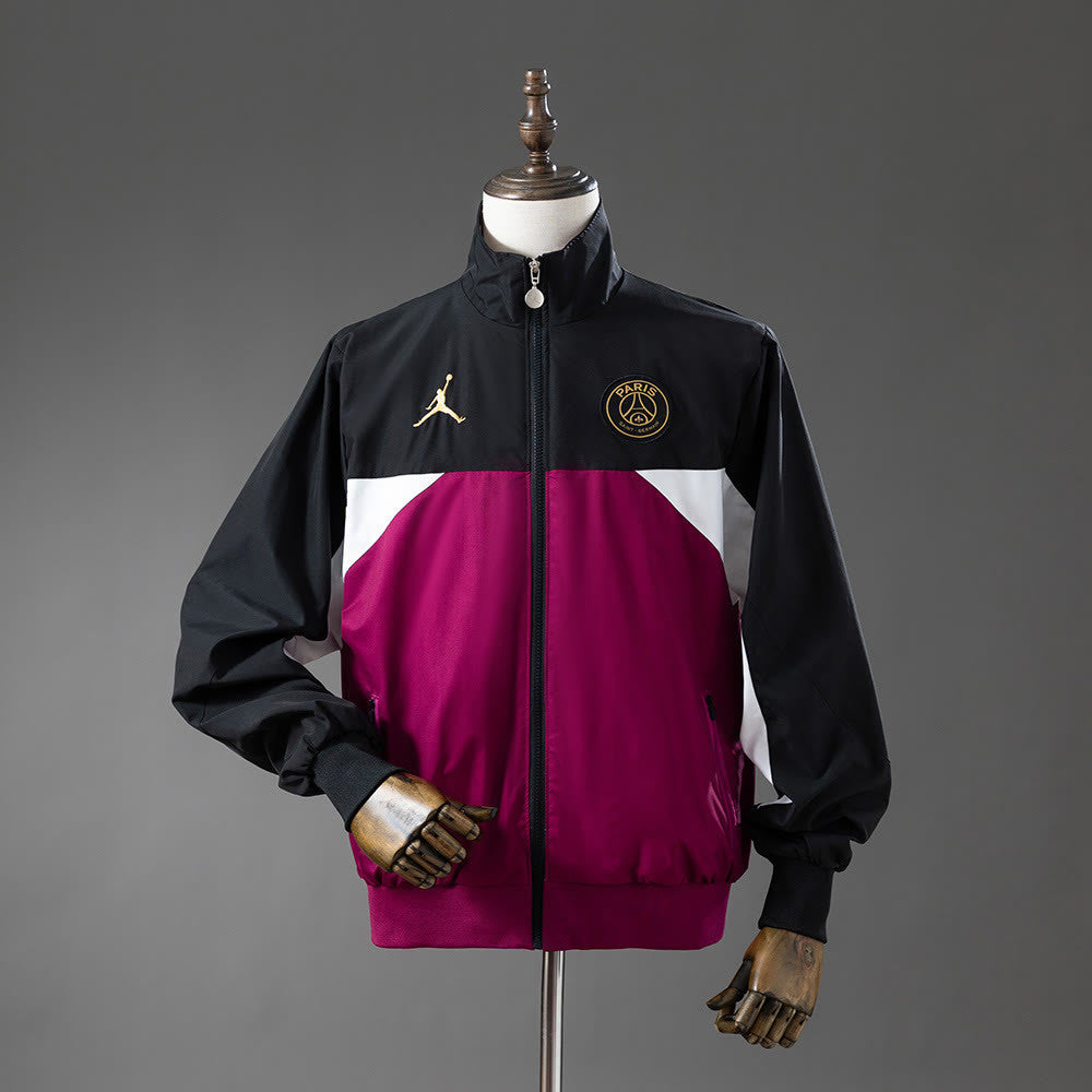 Blusão de colaboração PSG - preto e roxo psicodélico