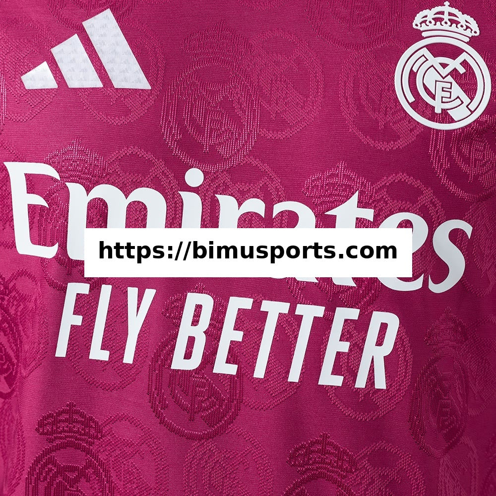 Camisola Real Madrid 26/27 Edição Especial Versão de Jogador - Vermelho Rosa
