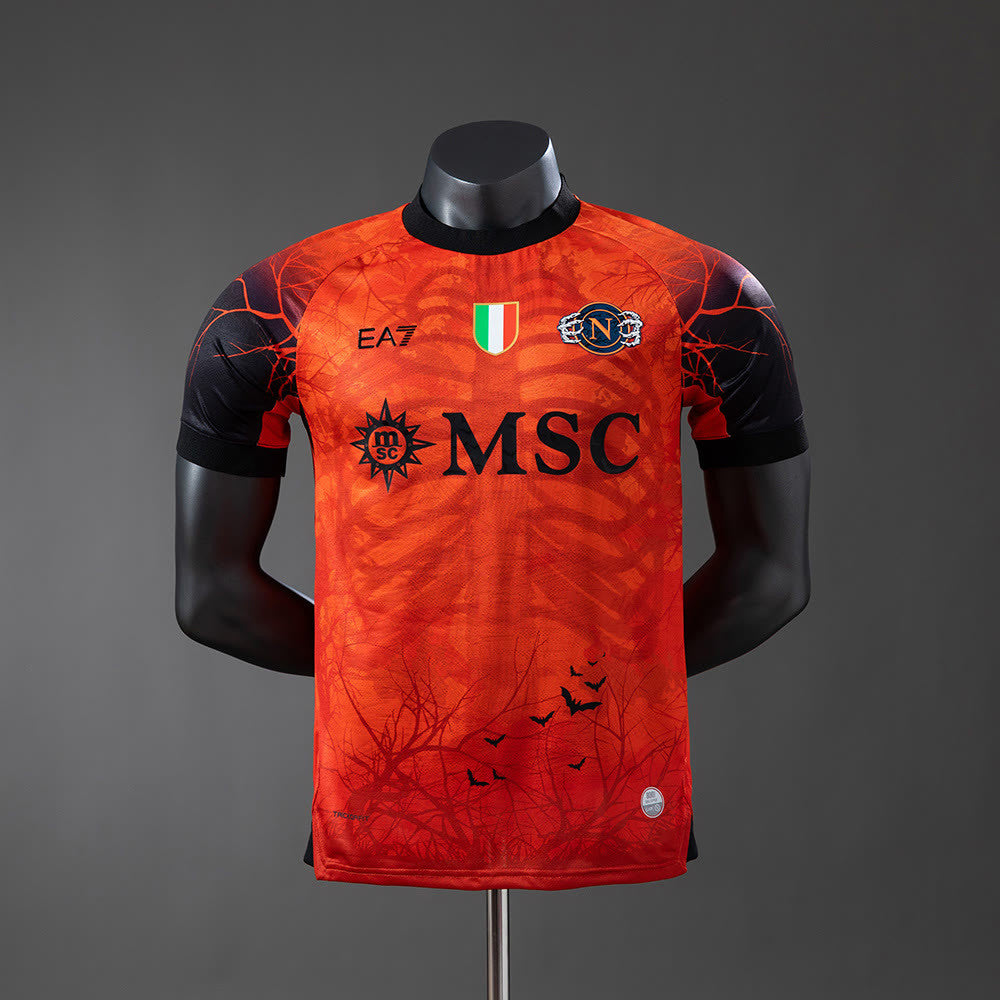 Camisola Napoli 25/26 Halloween laranja da versão do jogador