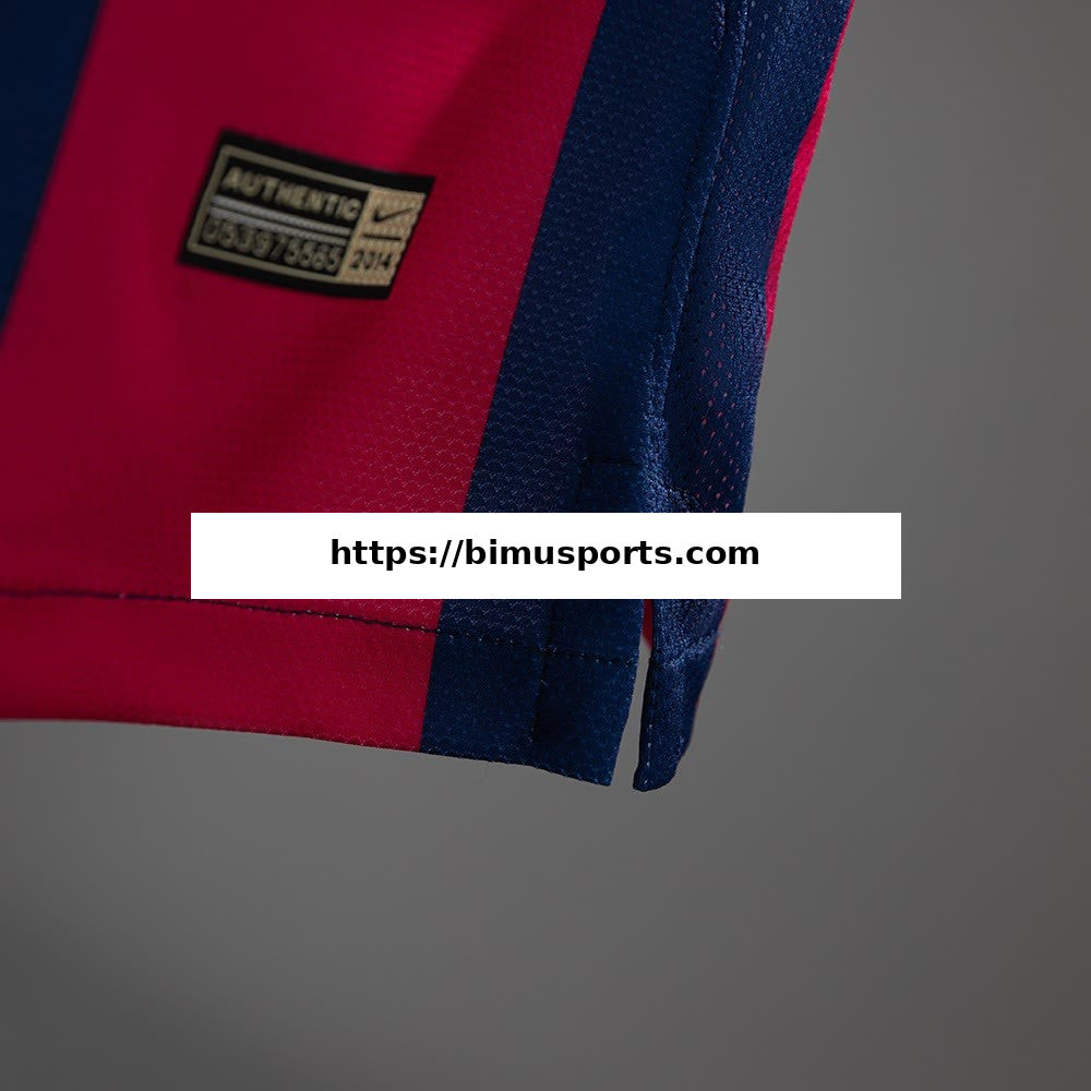 Camisola Barcelona 14/15 Principal Retro de Manga Comprida Versão de Jogador