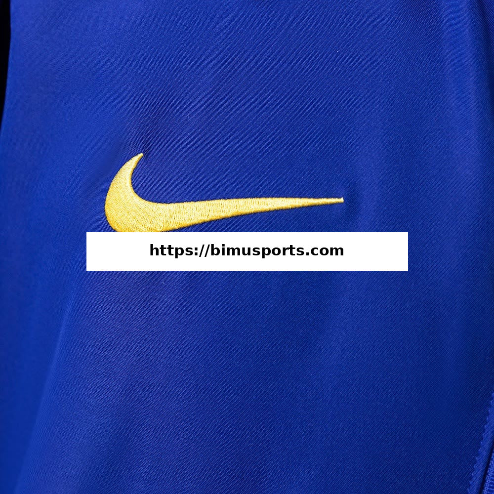 Camisola Barcelona Corta-vento - Deep Royal Azul & Noble Vermelho