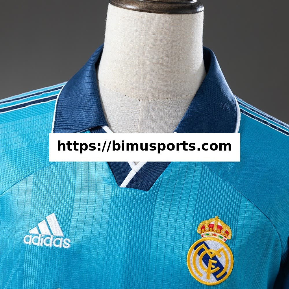 Camisola Real Madrid 99/00 Terceira Alternativa Manga Comprida Retro
