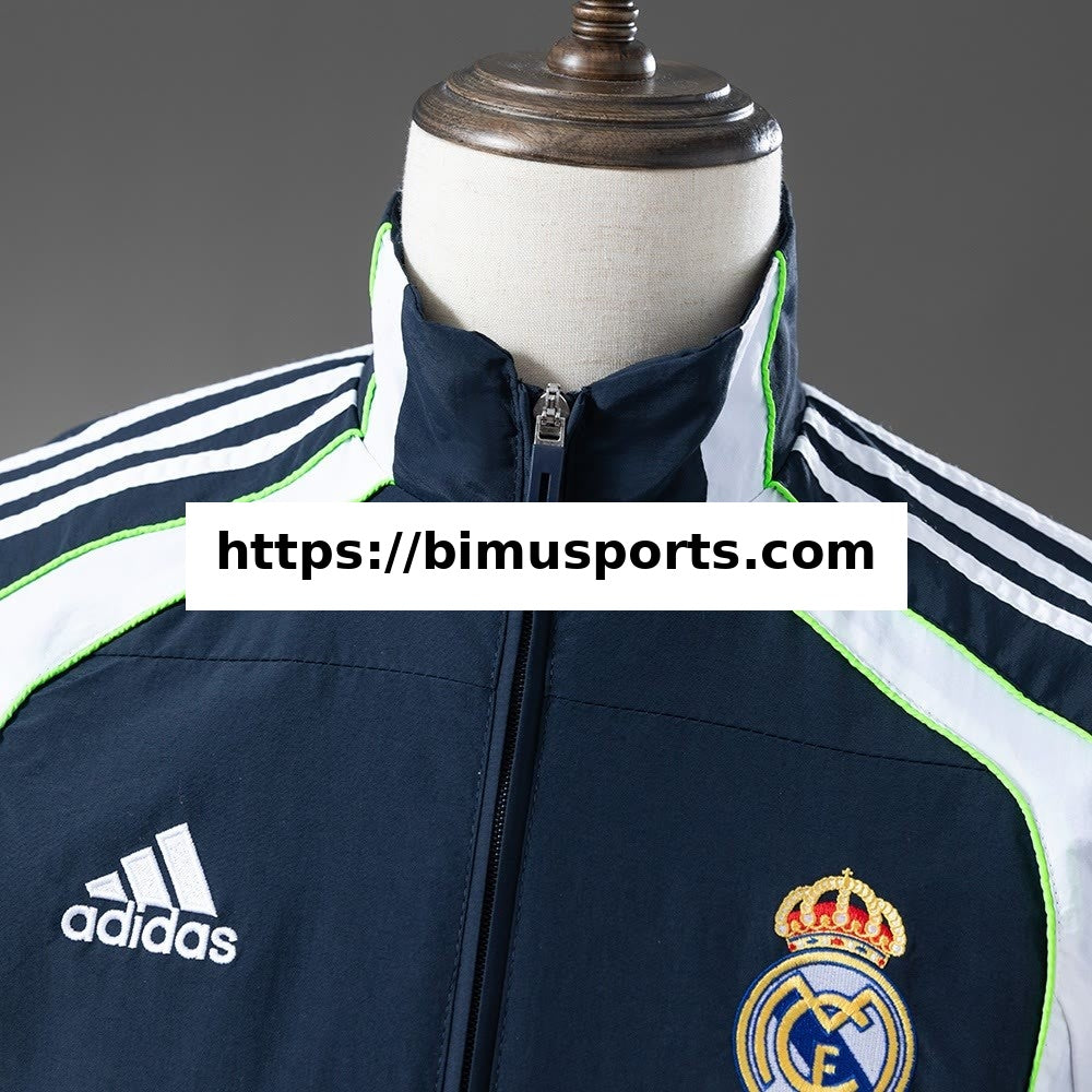 Camisola Real Madrid Corta-Vento - Azul-Marinho & Branco