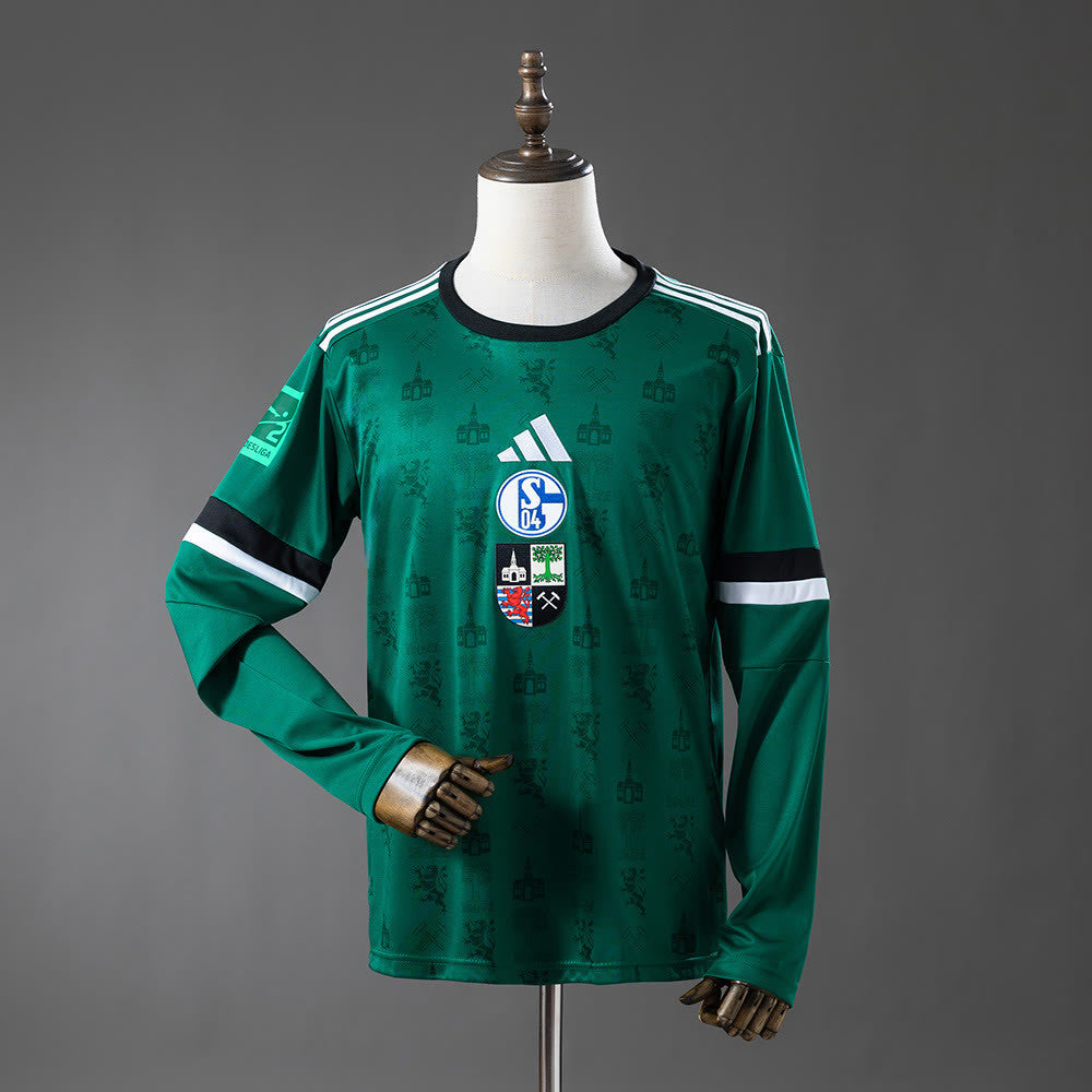 Camisola Schalke 04 25/26 Edição Comemorativa Verde Manga Longa