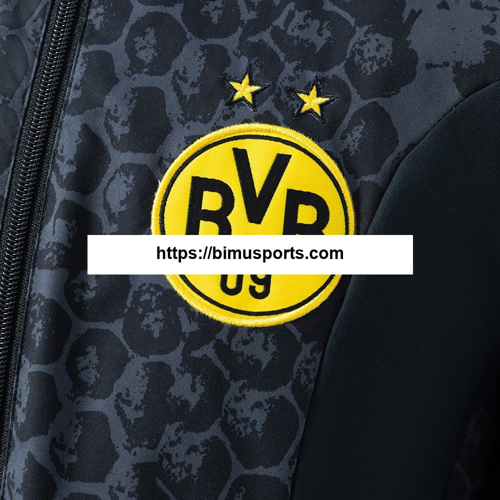 Jaqueta reversível Borussia Dortmund corta-vento - Preto