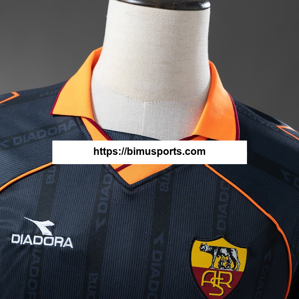Camisola retrô de manga comprida Roma 99/00 Terceiro Alternativo