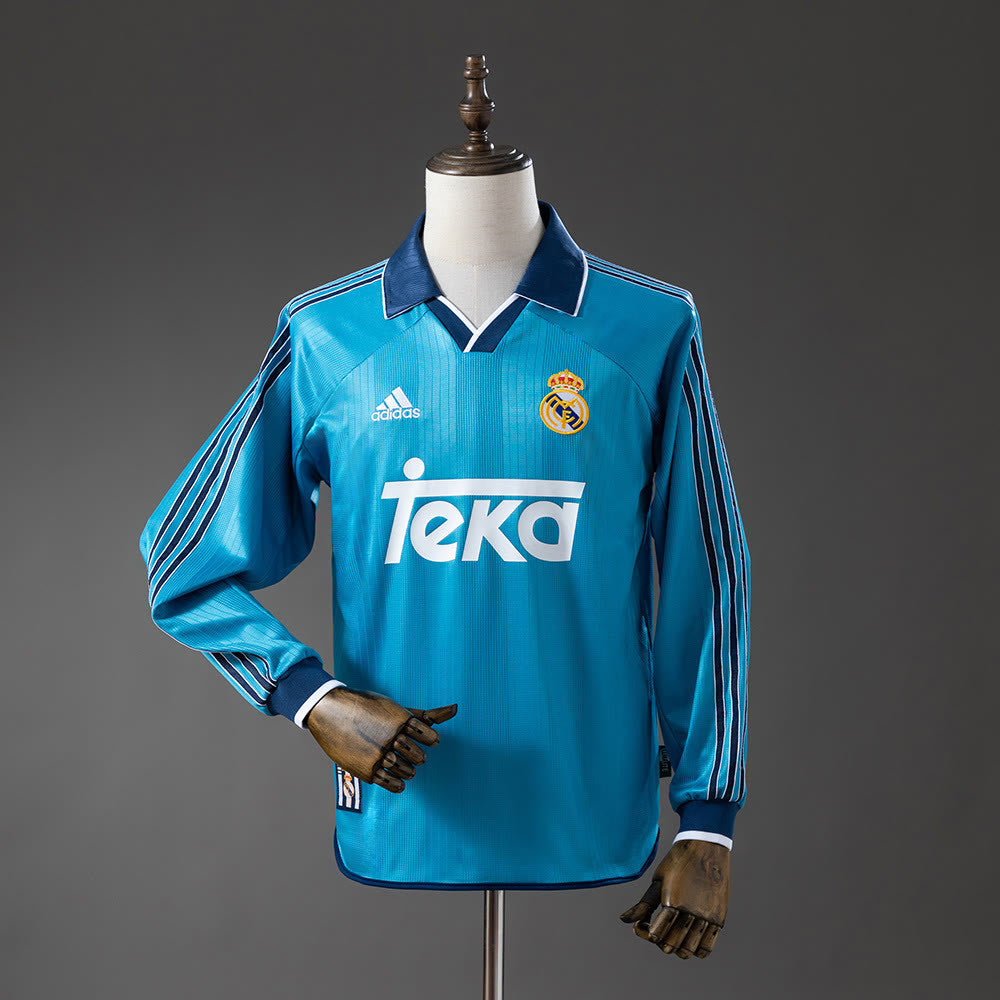 Camisola Real Madrid 99/00 Terceira Alternativa Manga Comprida Retro
