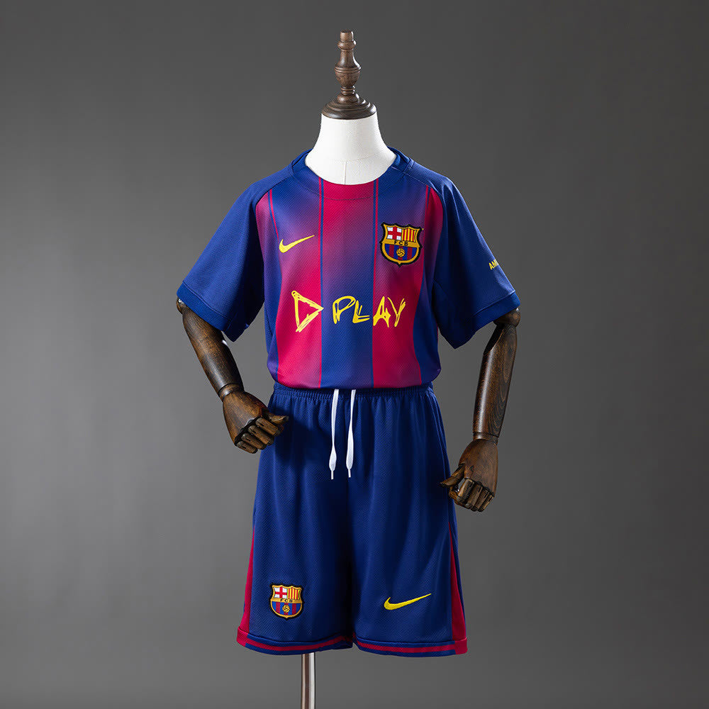 Camisola Barcelona 25/26 colaboração x DPLAY Equipamento Infantil