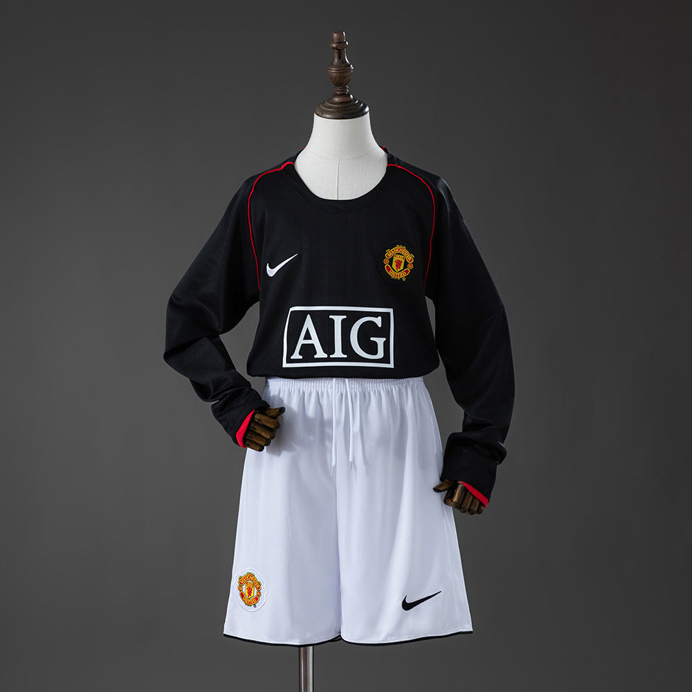 Camisola M-U 07/08 Alternativo Retro Manga Longa Equipamento Infantil
