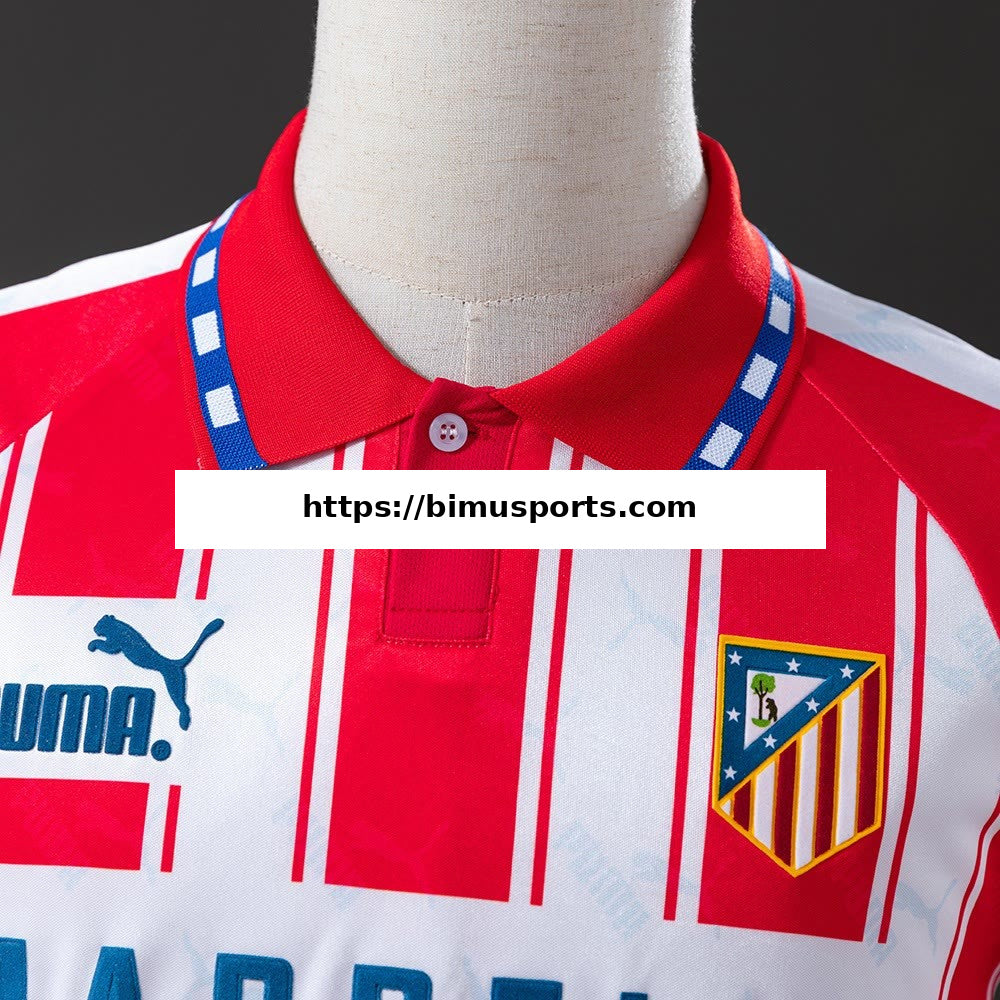 Camisola Atletico Madrid 94/95 Principal Retro de Manga Comprida