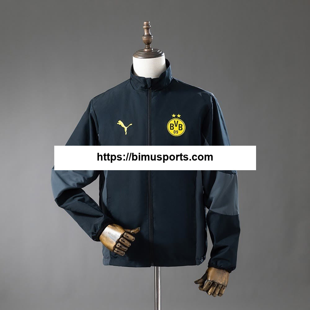 Jaqueta reversível Borussia Dortmund corta-vento - Preto