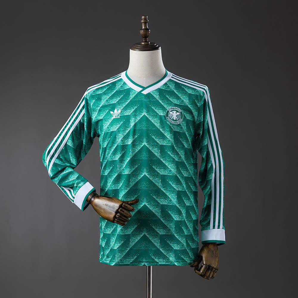 Camisola retrô alemã 90/91 de manga comprida