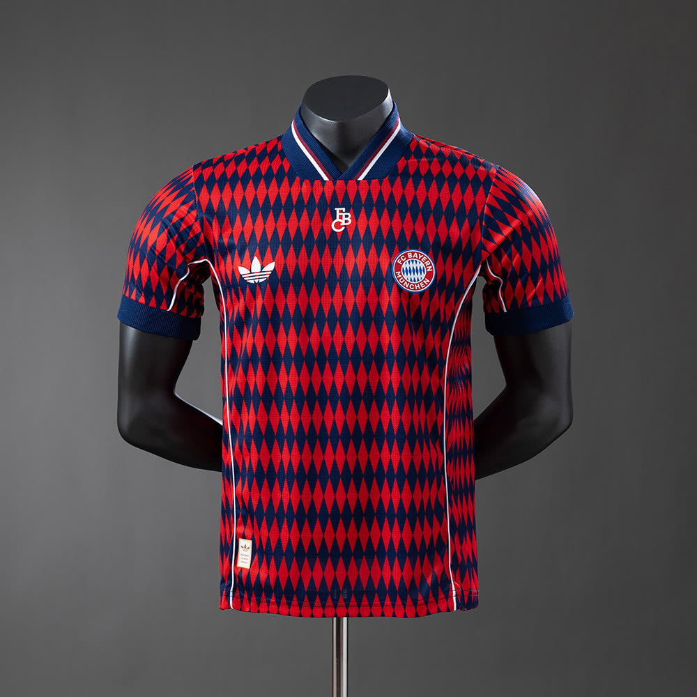 Camisola vermelha da versão do jogador do Bayern de Munique 25/26