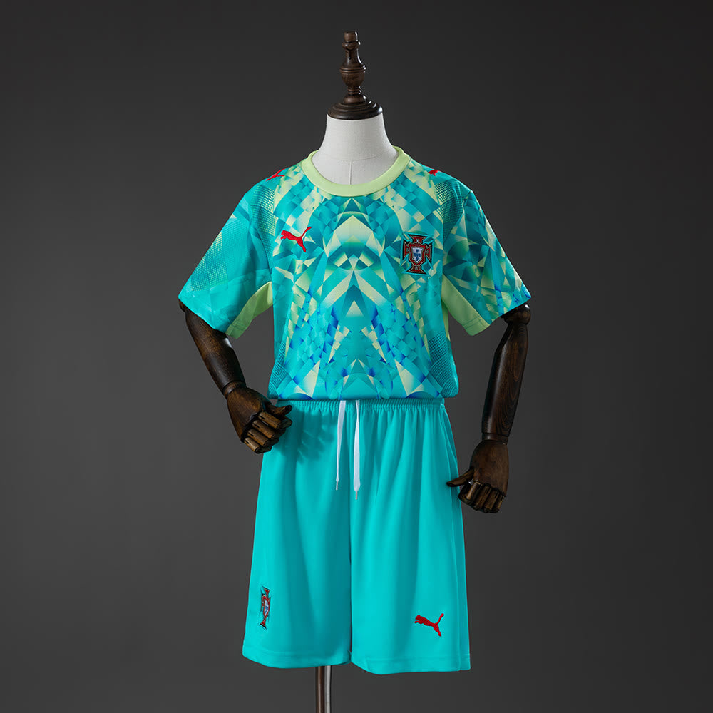 Mini-equipamento Portugal 2026 GK-Verde Infantil