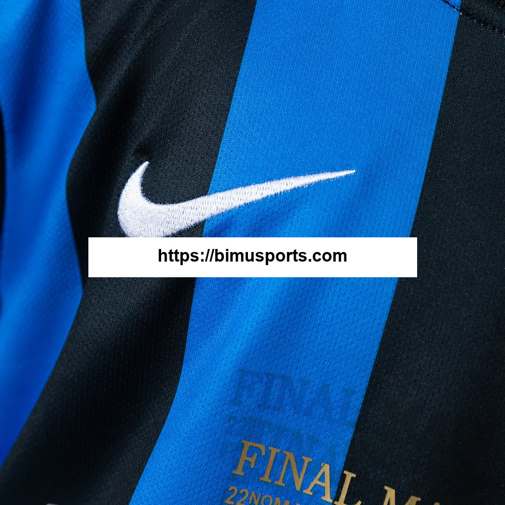 Camisola Inter Milan 09/10 Principal (UEFA Champions League) retrô infantil