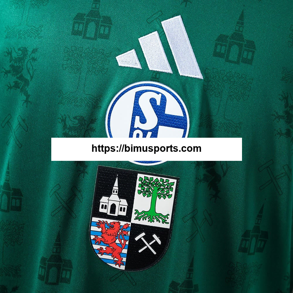 Camisola Schalke 04 25/26 Edição Comemorativa Verde Manga Longa