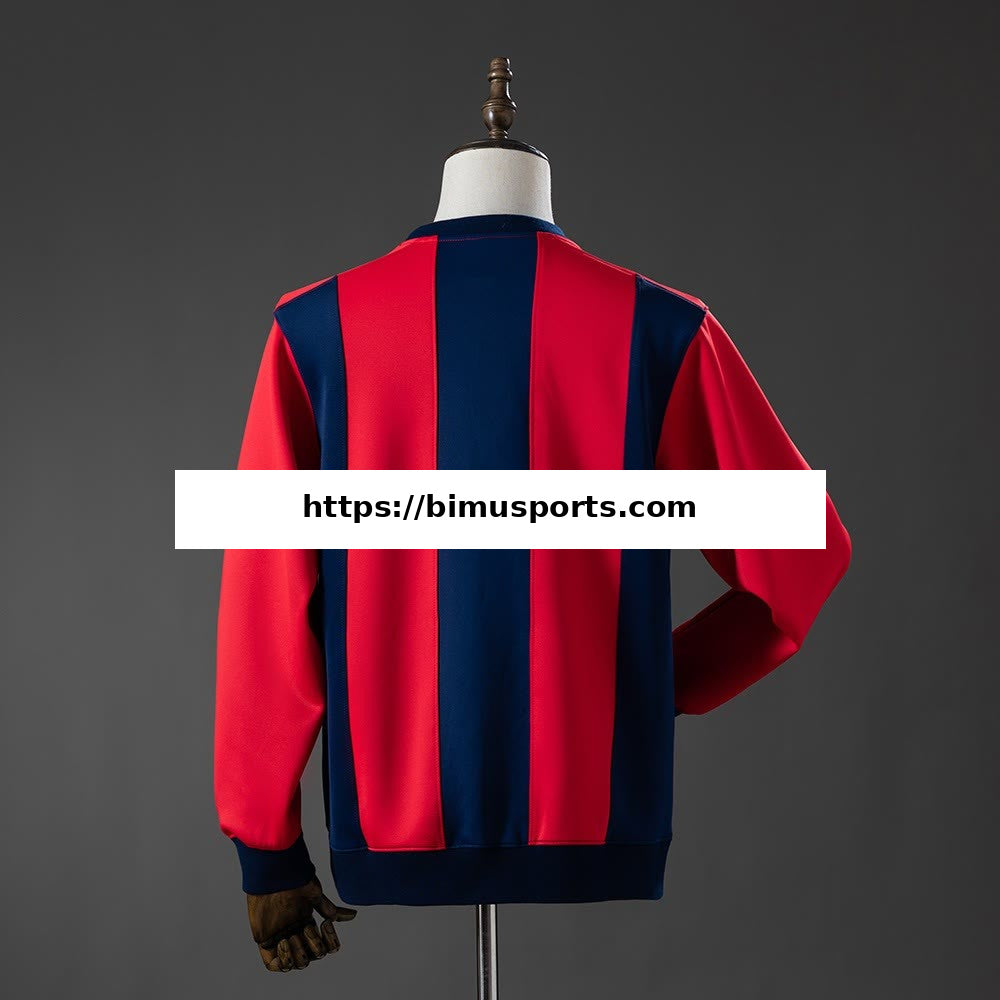 Camisola Barcelona Sweatshirt de Manga Comprida - Vermelho e Azul M-3