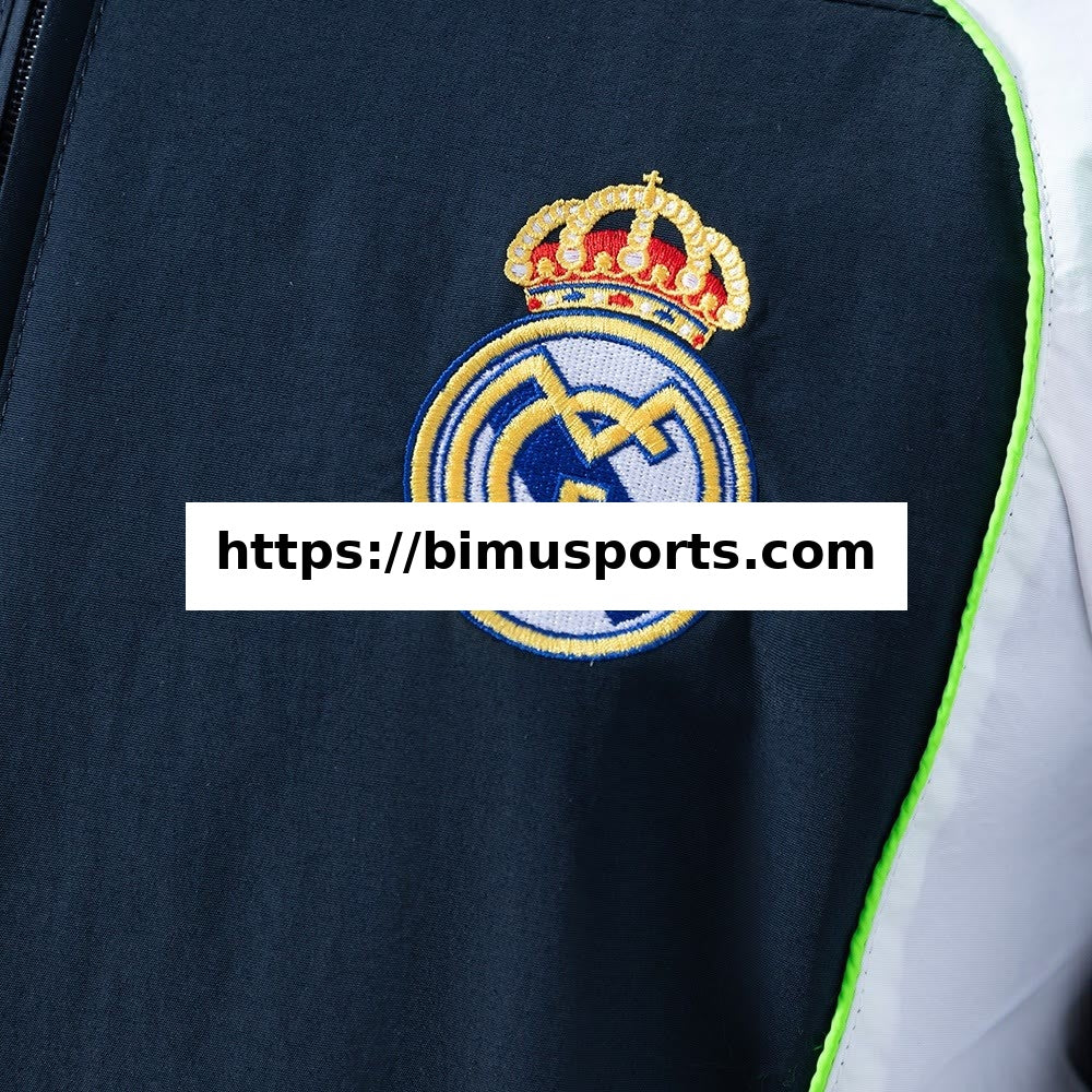 Camisola Real Madrid Corta-Vento - Azul-Marinho & Branco