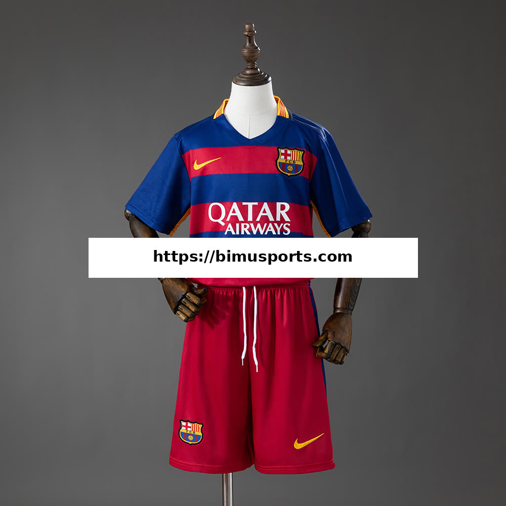 Camisola Barcelona 15/16 Principal Equipamento Infantil Retro