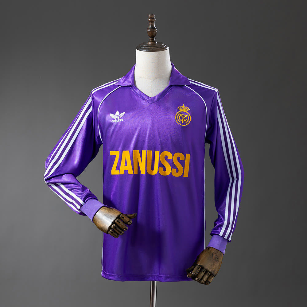 Camisola Real Madrid 84/85 Alternativa Manga Comprida Retro