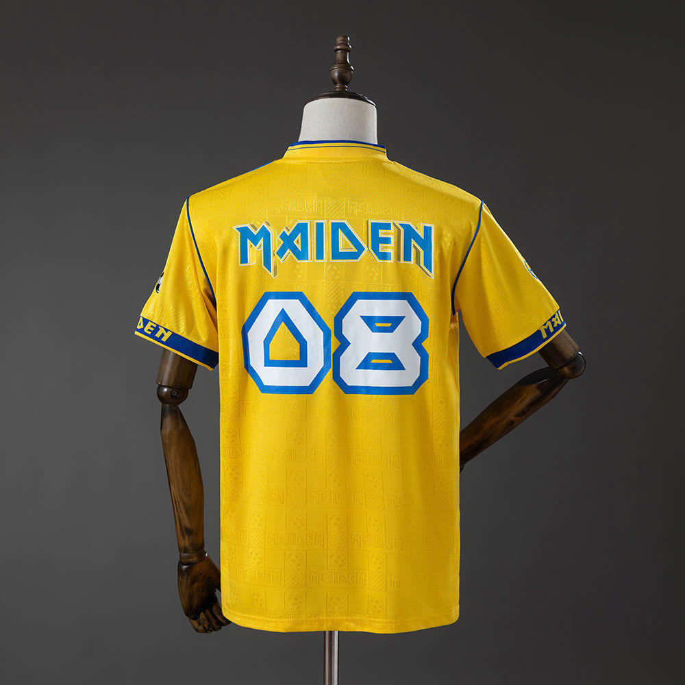Camisola Iron Maiden x West Ham United 20/08 amarela retrô