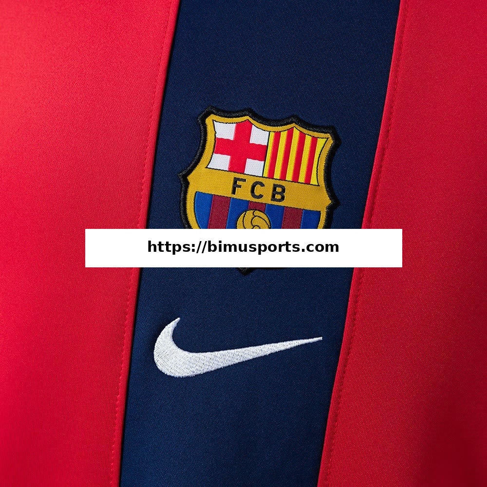 Camisola Barcelona Sweatshirt de Manga Comprida - Vermelho e Azul M-3
