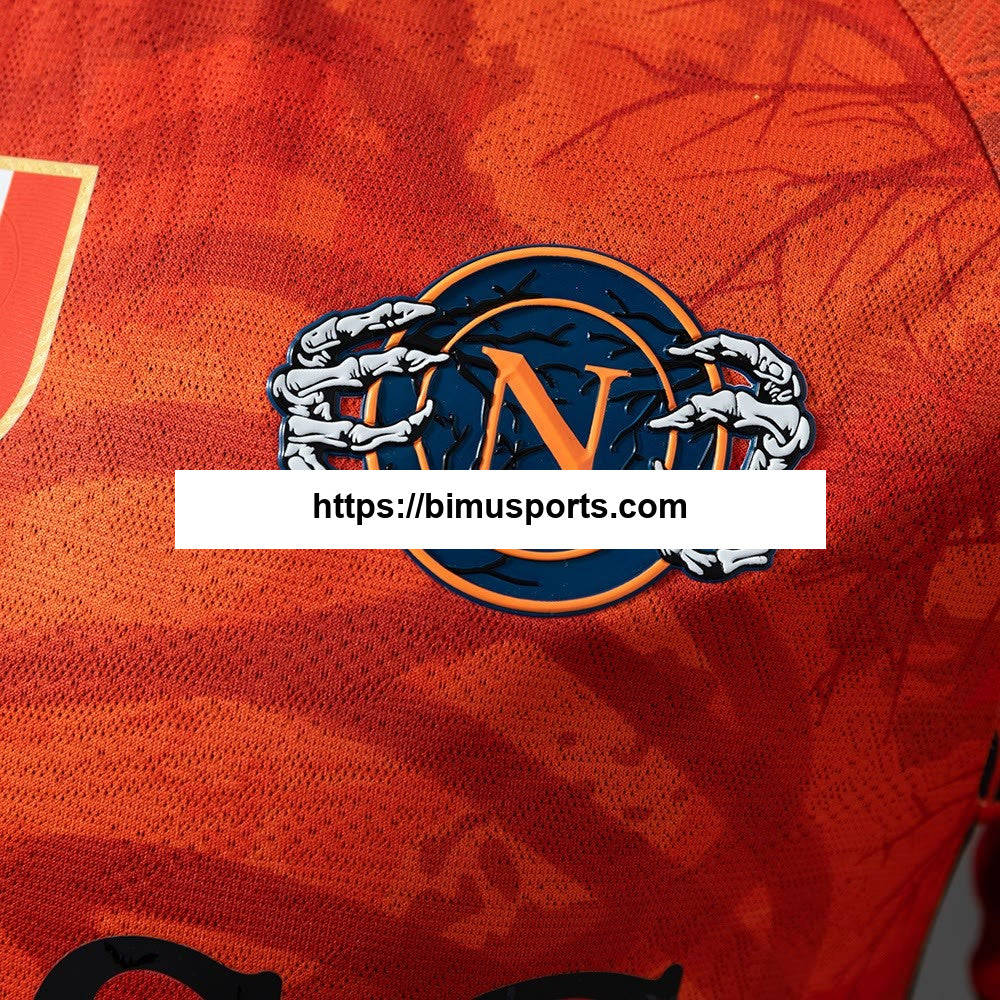 Camisola Napoli 25/26 Halloween laranja da versão do jogador