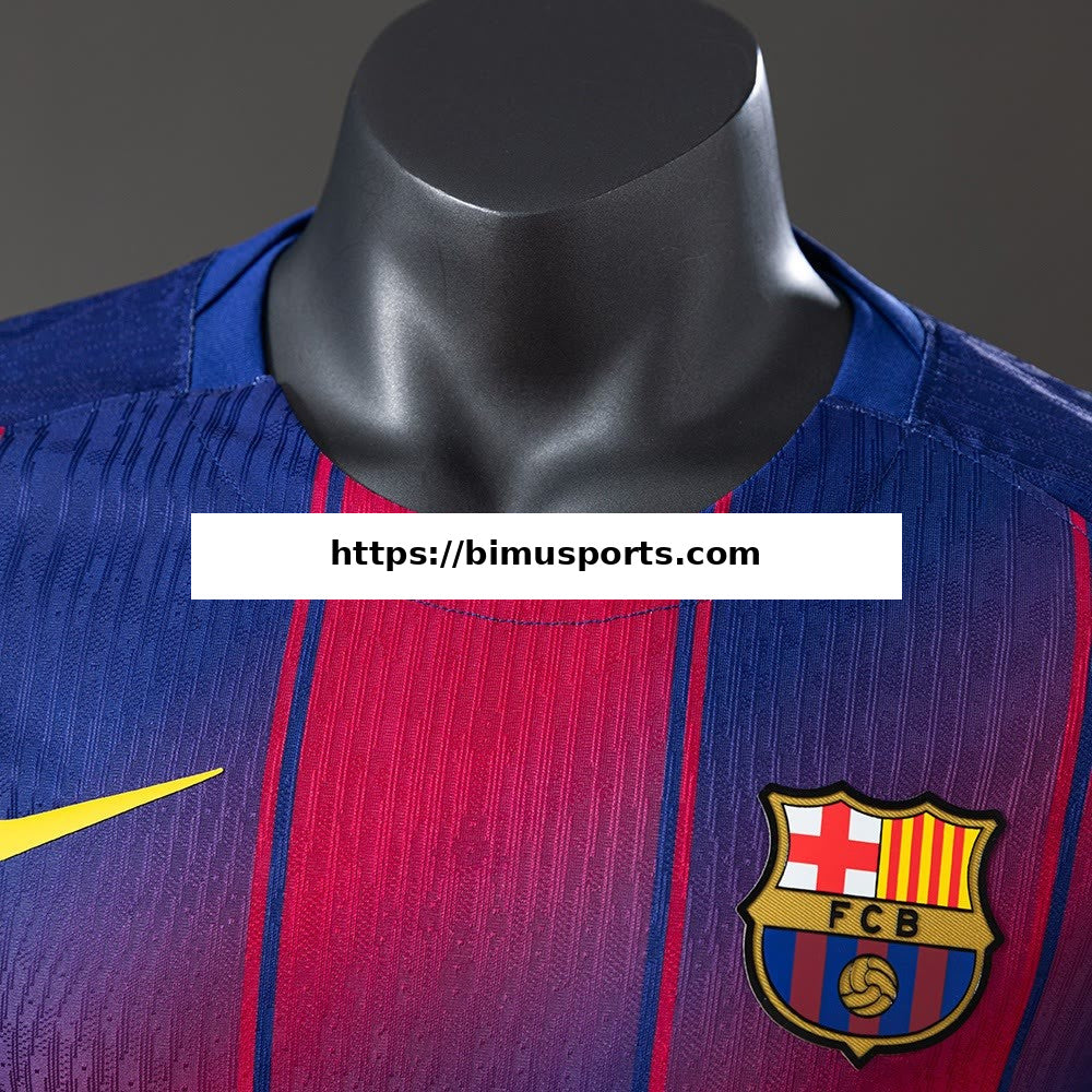 Camisola Barcelona 25/26 Principal de Manga Comprida Versão de Jogador