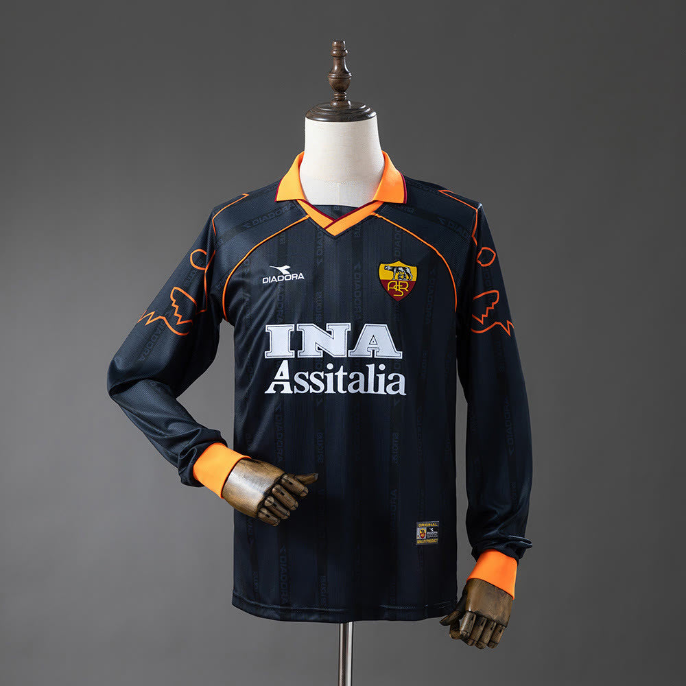Camisola retrô de manga comprida Roma 99/00 Terceiro Alternativo