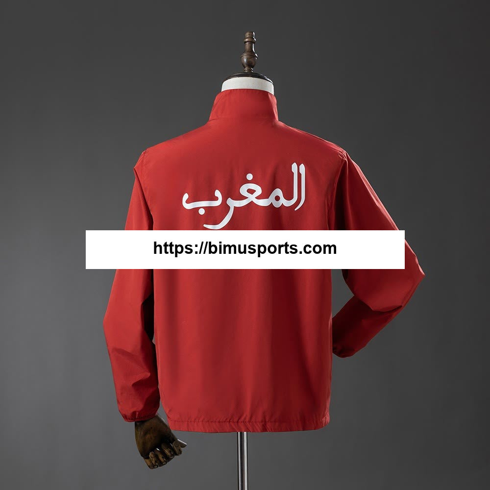Jaqueta corta-vento reversível Marrocos 20/26 - vermelho e verde