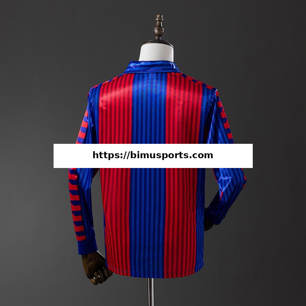 Camisola Barcelona 1992 Principal Retro de Manga Comprida