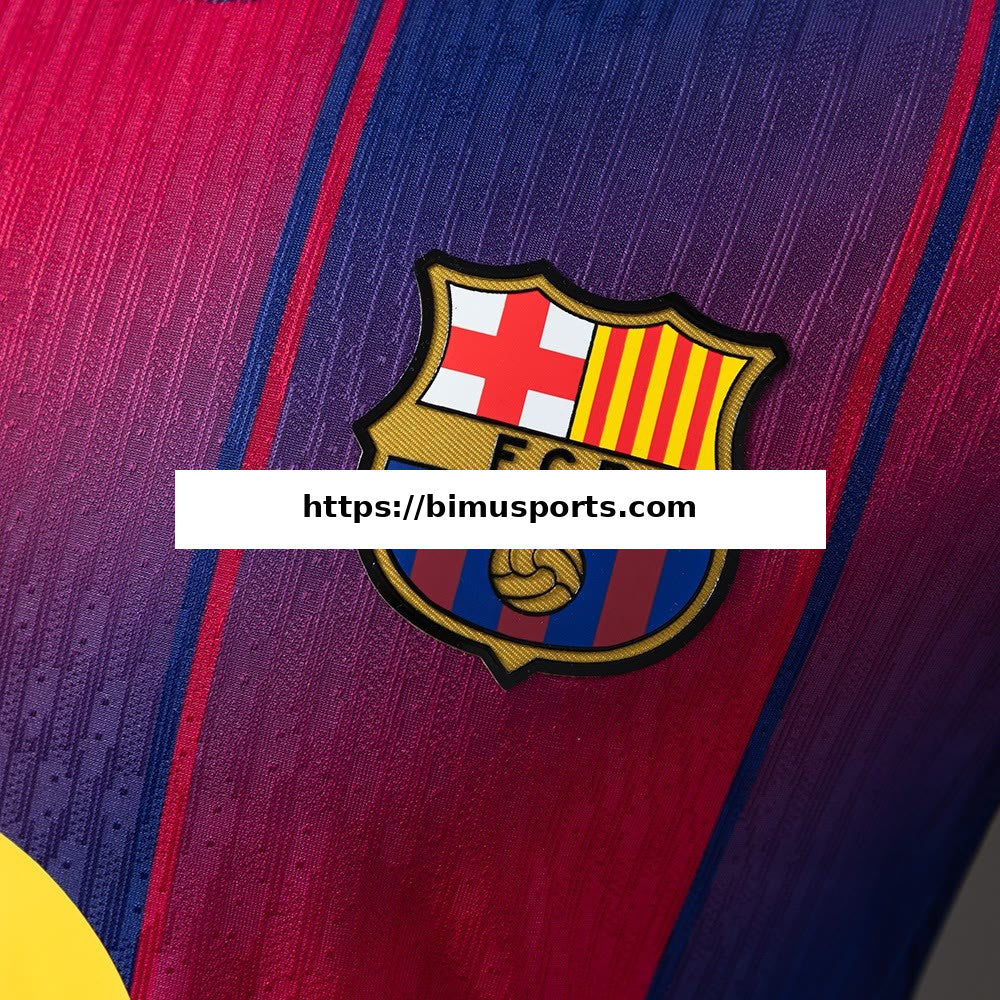 Camisola Barcelona 25/26 Principal de Manga Comprida Versão de Jogador